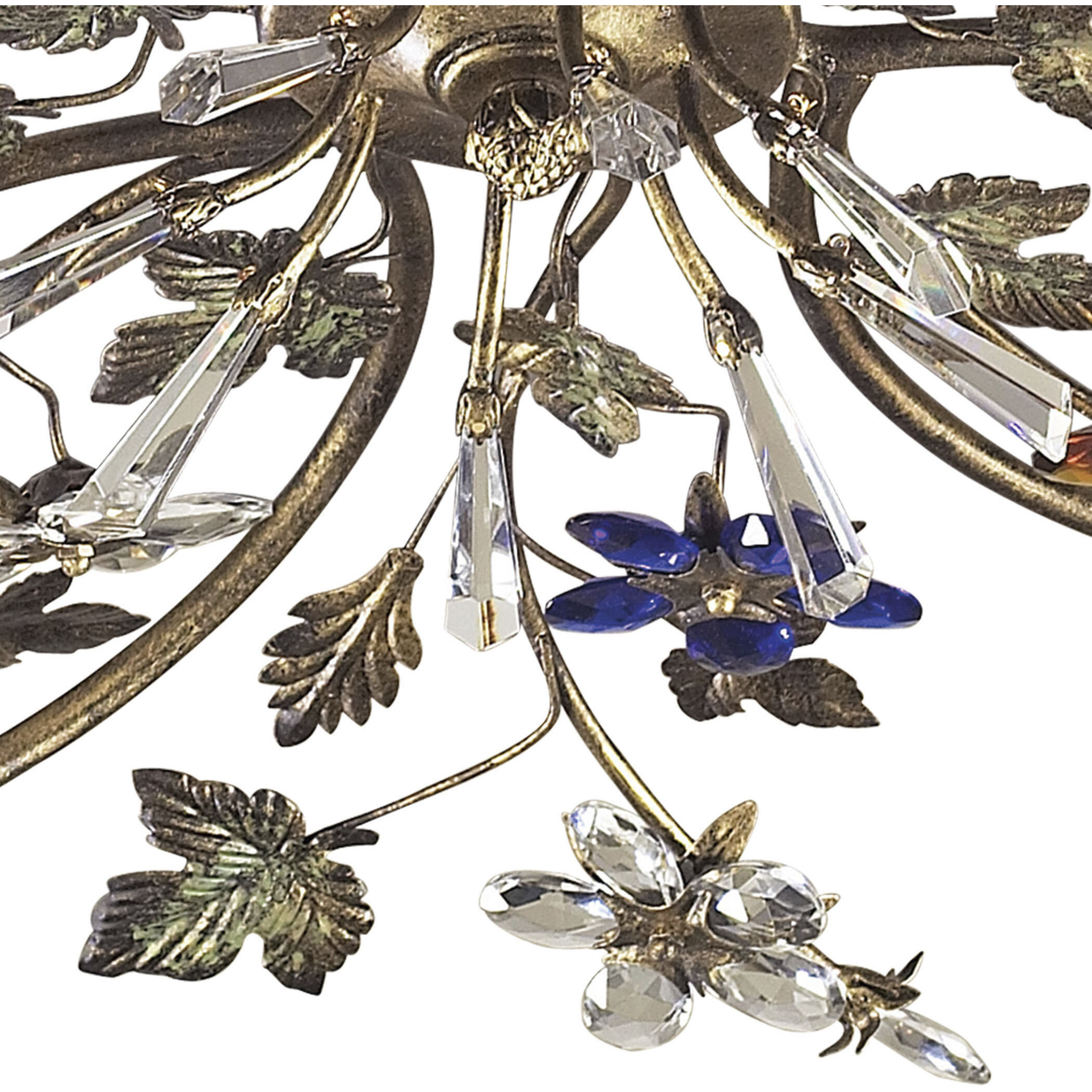 Brillare LED 36 inch Bronzed Rust Semi Flush Mount Ceiling Light