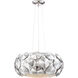 Crown 6 Light 20 inch Chrome with Crystal Chandelier Ceiling Light