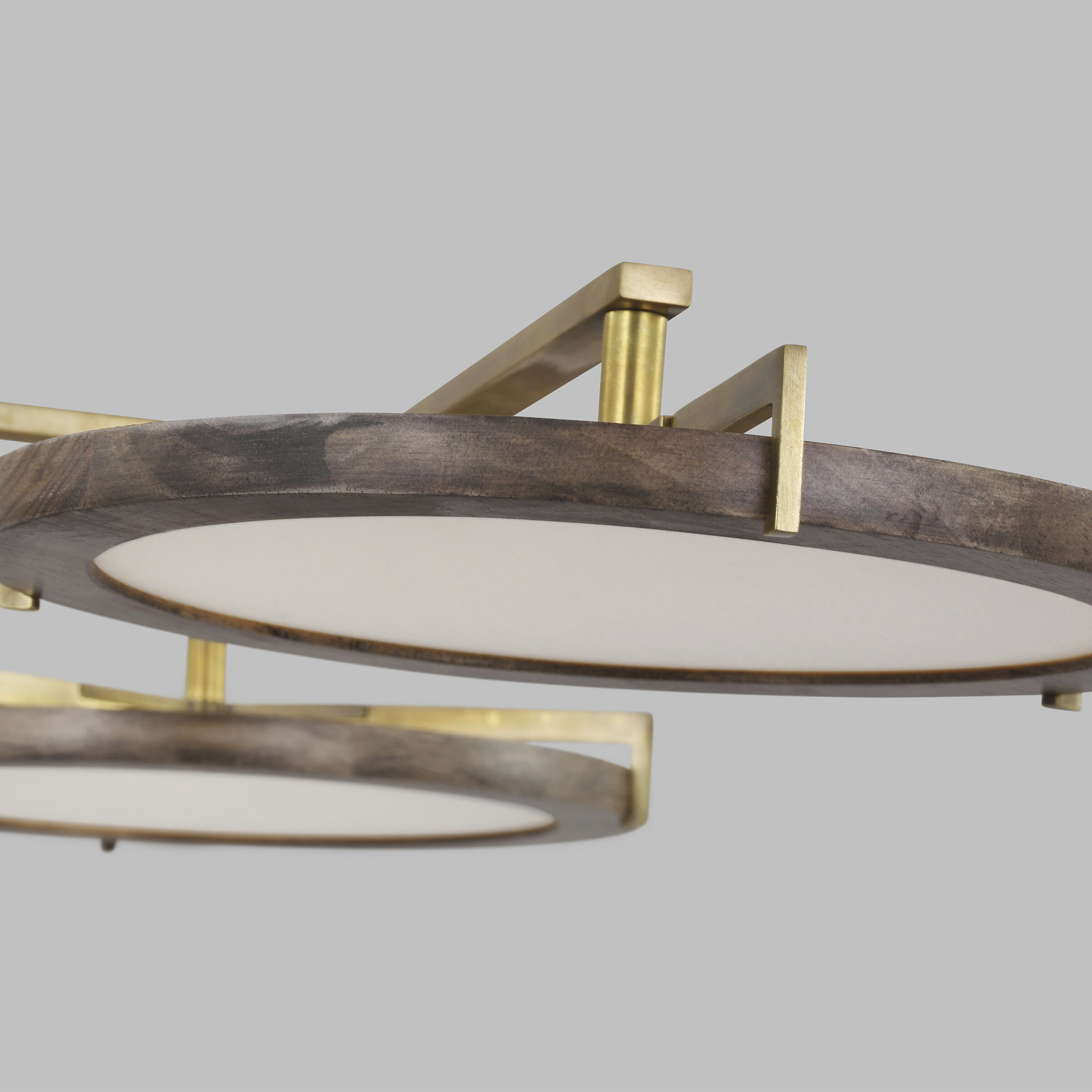 Clodagh Shuffle LED 26.9 inch Natural Brass Chandelier Ceiling Light