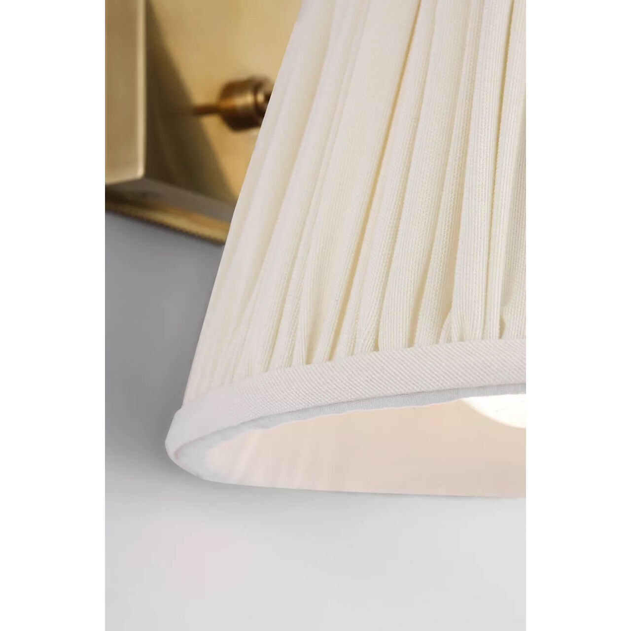 Marie Flanigan Wimberley LED 6 inch Soft Brass Bedside Wall Light in Silk Pleated