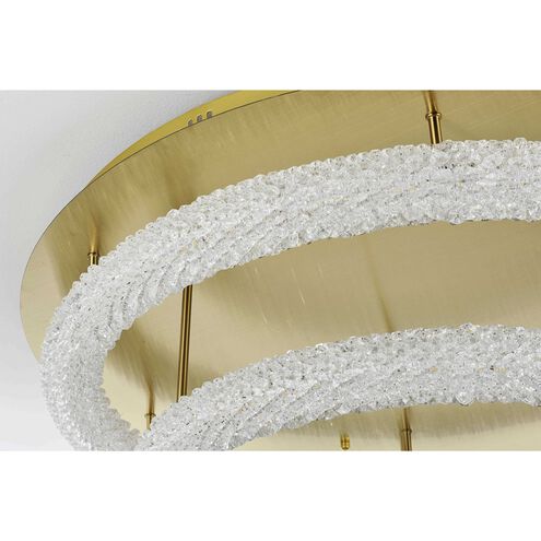 Bowen 2 Light 33.5 inch Satin Gold Flush Mount Ceiling Light