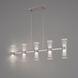 Hourglass Linear Pendant Ceiling Light in 2700K, Brushed Nickel, dweLED
