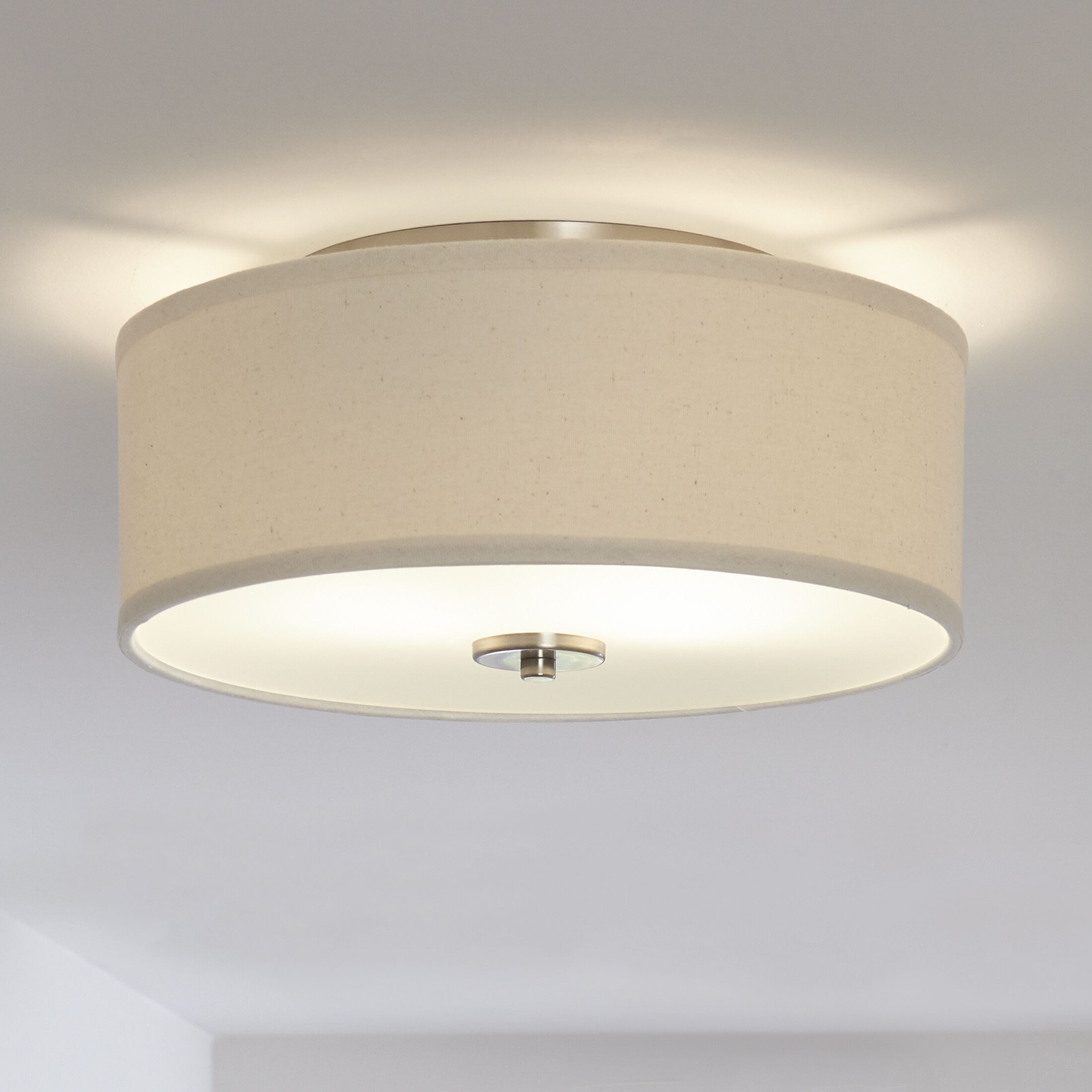 Mark 2 Light 13 inch Brushed Nickel Flush Mount Ceiling Light