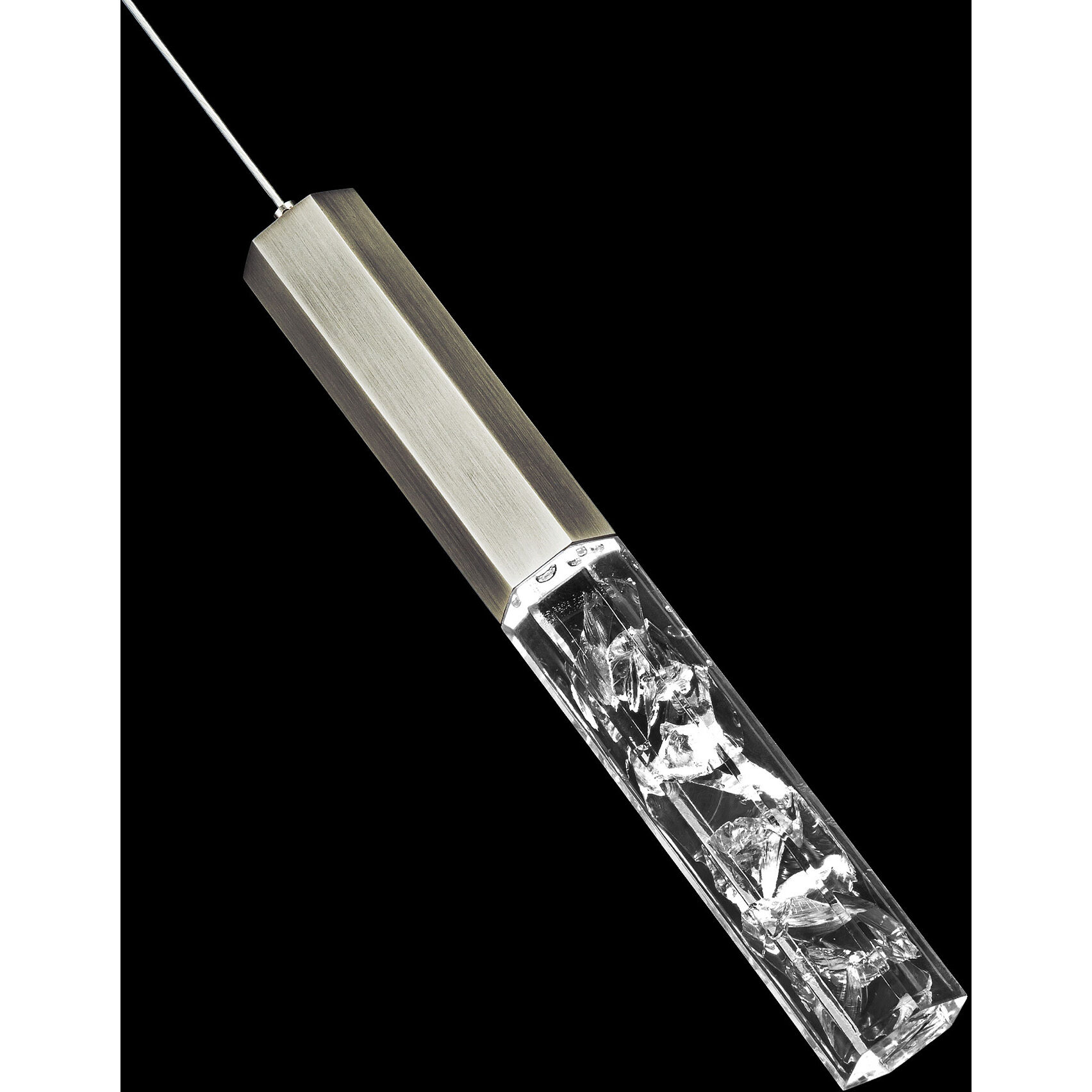 Basalt LED 15 inch Brushed Nickel Mini Pendant Ceiling Light
