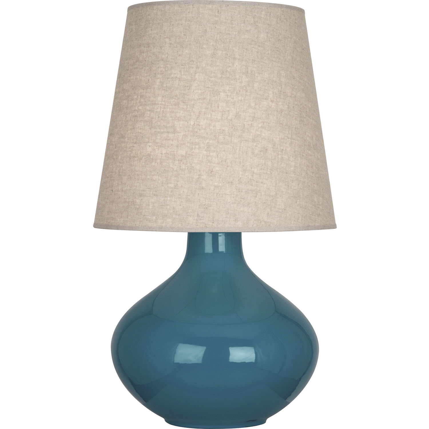 June 30.75 inch 150 watt Peacock Table Lamp Portable Light in Buff Linen