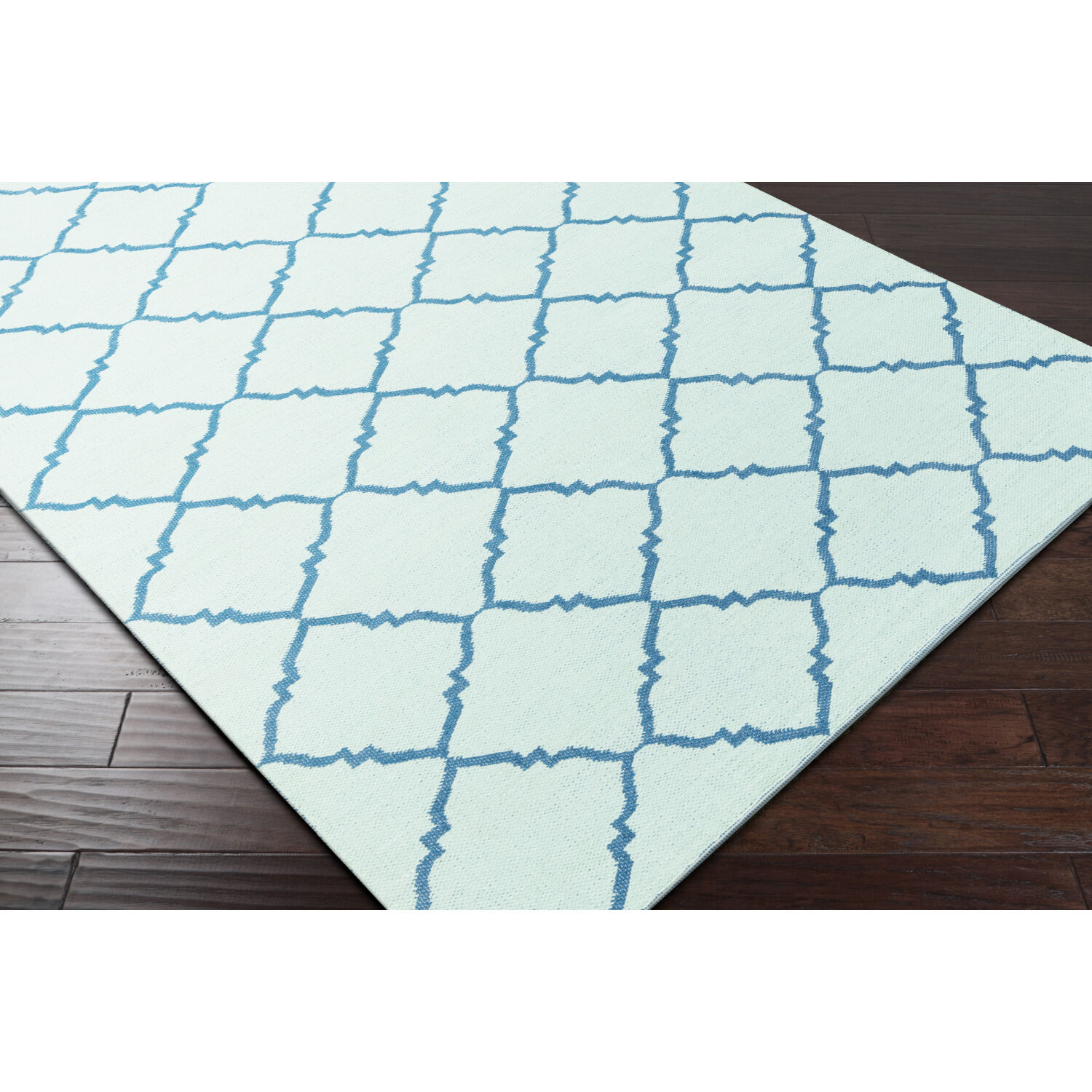 Picnic 36 X 24 inch Blue/Seafoam Handmade Rug