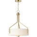 Dart 3 Light 16.75 inch Satin Brass Entry Foyer Pendant Ceiling Light