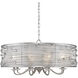 Joia 33.5 inch 60.00 watt Peruvian Silver Chandelier Ceiling Light, Large