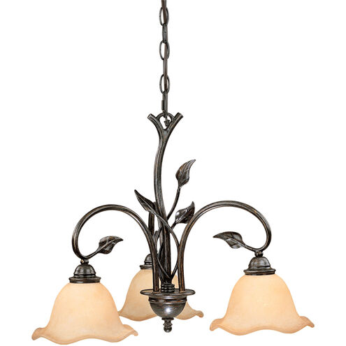 Vine 3 Light 22 inch Oil Shale Chandelier Ceiling Light