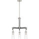 Pullman Junction 3 Light 20 inch Coal / Brushed Nickel Chandelier Ceiling Light