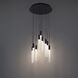 Magic LED 17 inch Black Multi-Light Pendant Ceiling Light in 9, Round
