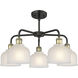 Dayton 5 Light 23.5 inch Black Antique Brass Chandelier Ceiling Light in White