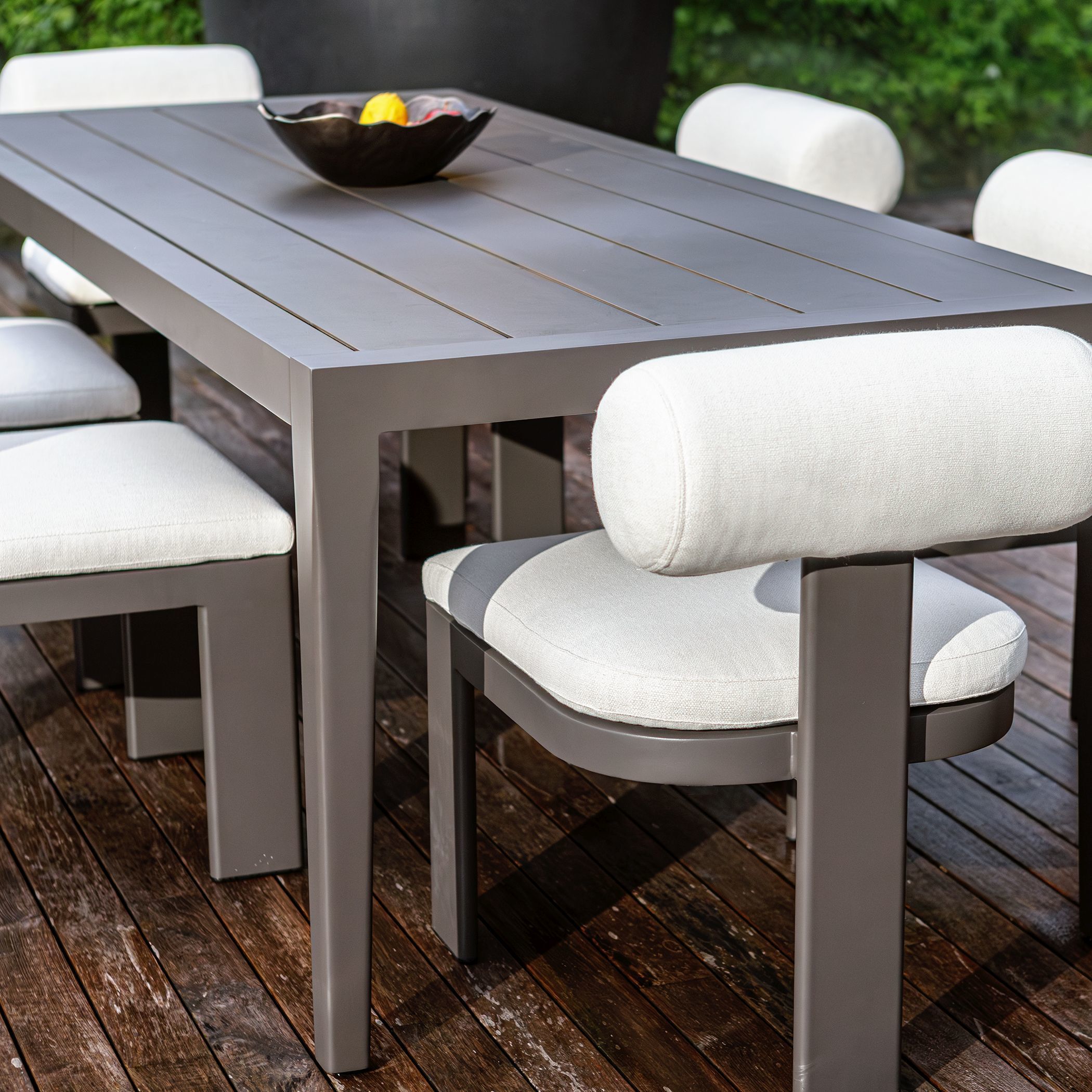 Polanco 92 X 29.75 inch Java Black Outdoor Dining Table