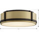 Lynca LED 13.75 inch Legacy Brass and Dark Matte Black Flush Mount Ceiling Light