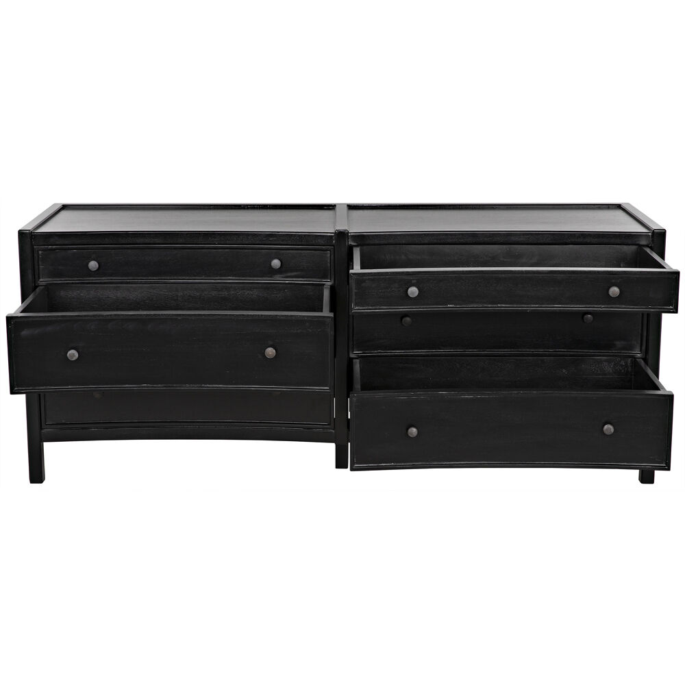 Hampton Hand Rubbed Black Dresser, 6 Drawer
