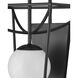 Rochefort 1 Light 23.5 inch Black/White Indoor/Outdoor Wall Sconce, Small