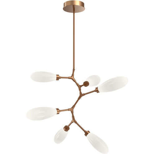Fiori LED 38.2 inch Novel Brass Chandelier Ceiling Light, Modern Vine