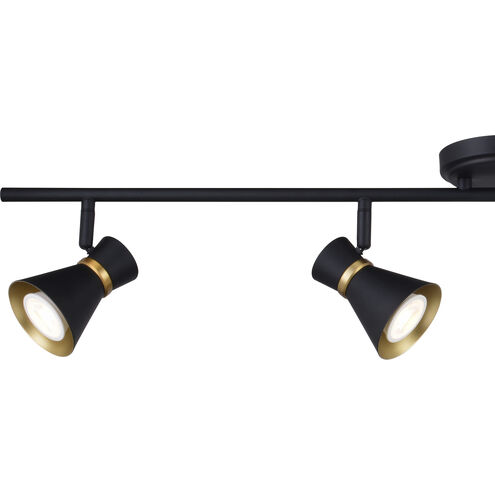 Alto 4 Light 120 Matte Black and Satin Brass Directional Light Ceiling Light