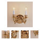 Traditional Brass 2 Light 8 inch Polished Chrome Wall Sconce Wall Light, Oval