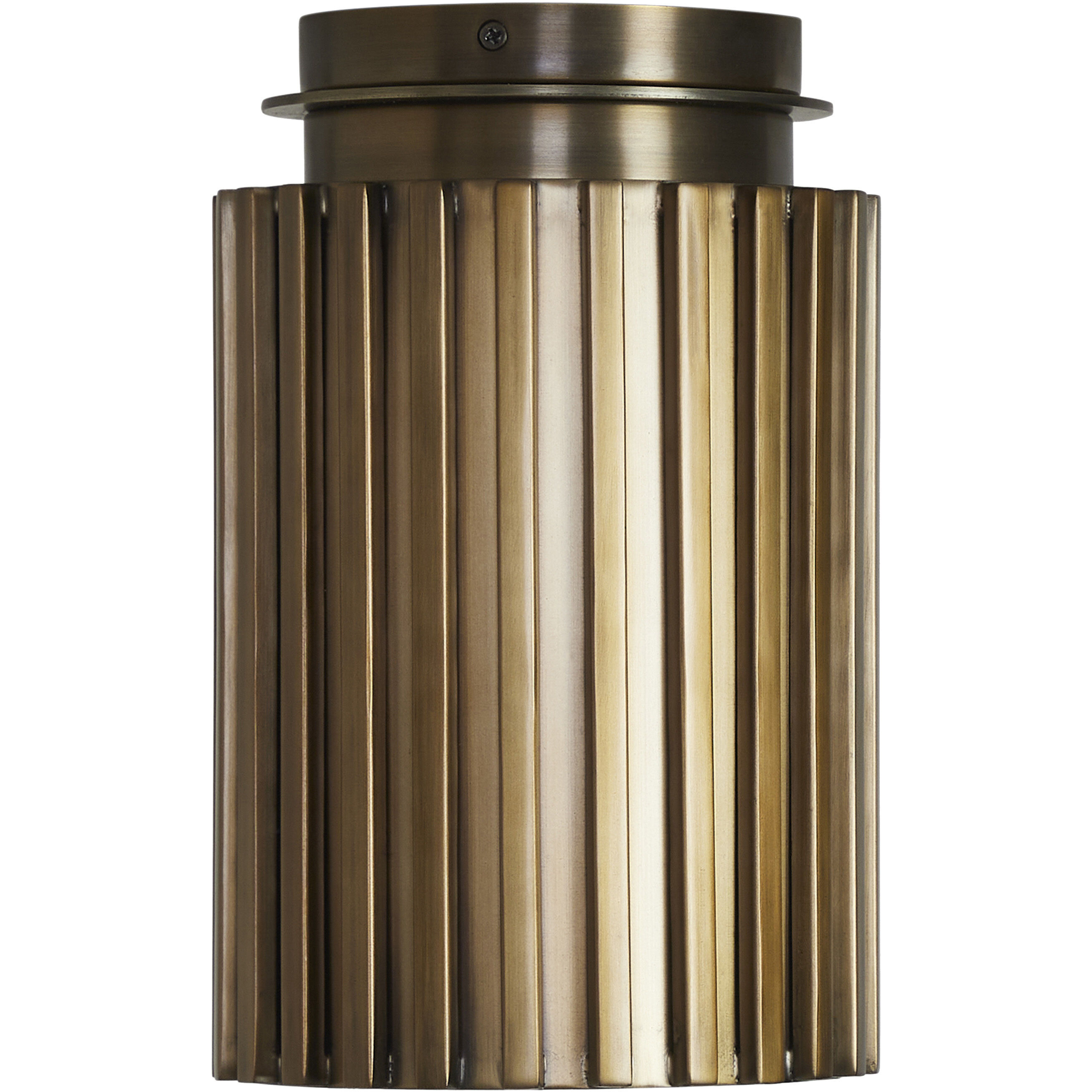 Fenice 1 Light 7 inch Dark Antique Brushed Brass Flush Mount Ceiling Light