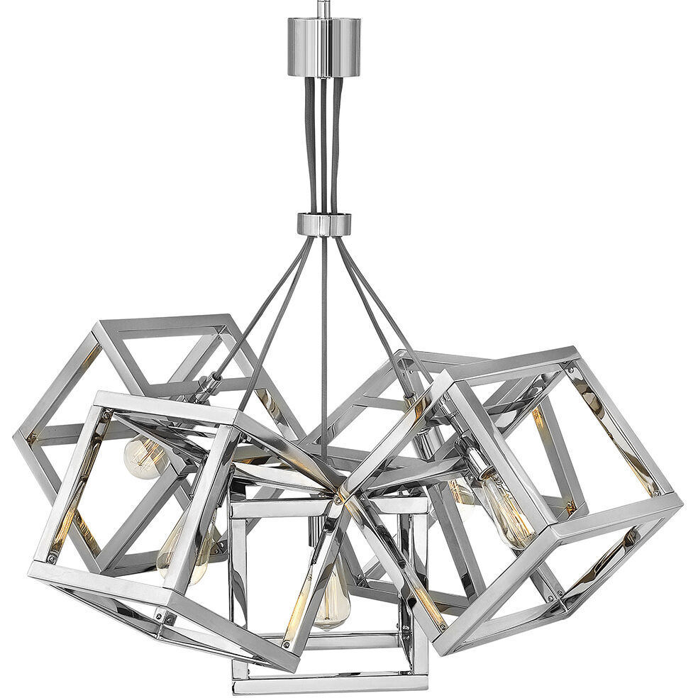 Ensemble LED 28.25 inch Polished Nickel Chandelier Ceiling Light