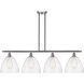 Ballston Ballston Dome LED 50.25 inch Brushed Satin Nickel Island Light Ceiling Light in Seedy Glass