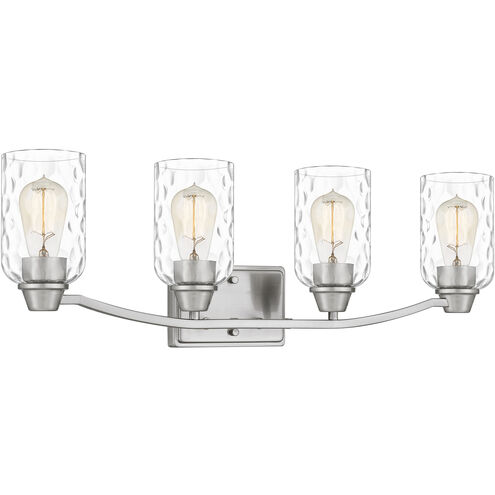 Acacia 4 Light 28 inch Brushed Nickel Bath Light Wall Light, Extra Large