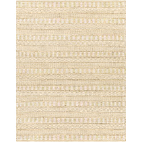 Aria 120 X 96 inch Off-White/Beige Handmade Rug in 8 x 10, Rectangle