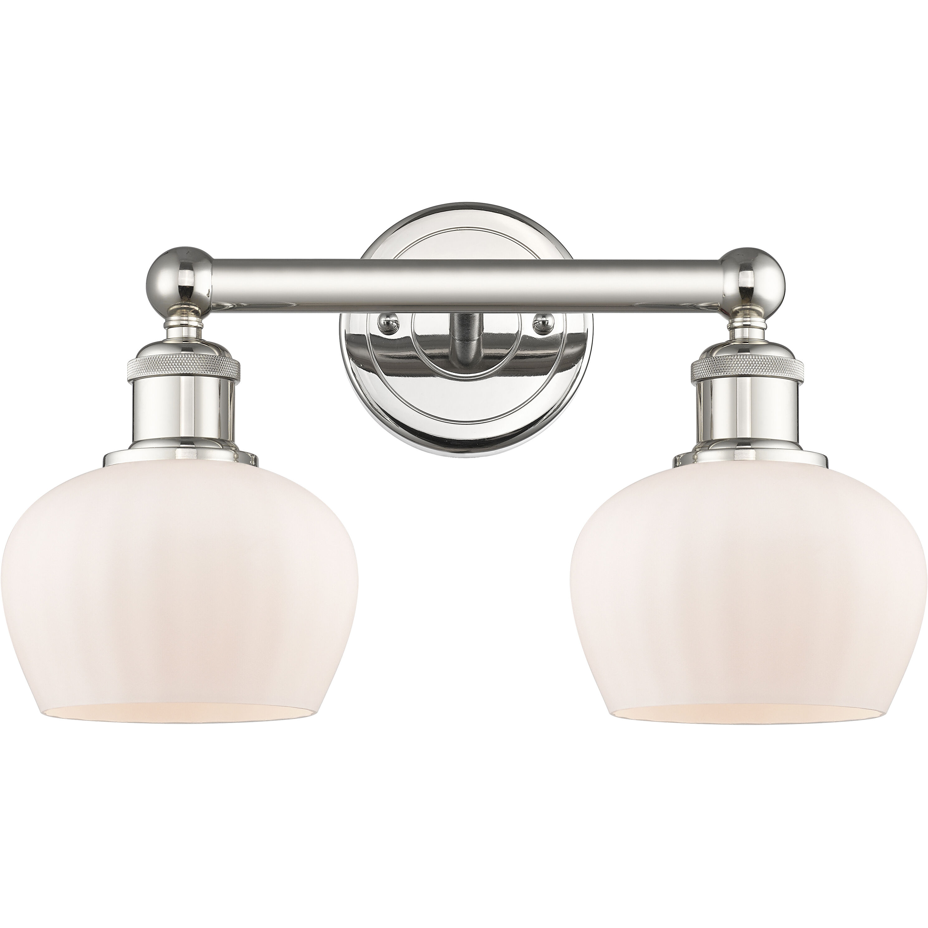 Fenton 2 Light 15.5 inch Polished Nickel Bath Vanity Light Wall Light in Matte White