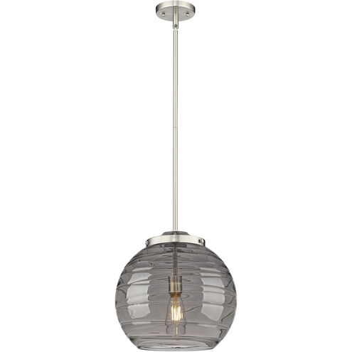 Franklin Restoration Athens Deco Swirl 1 Light 13.75 inch Brushed Satin Nickel Stem Hung Pendant Ceiling Light