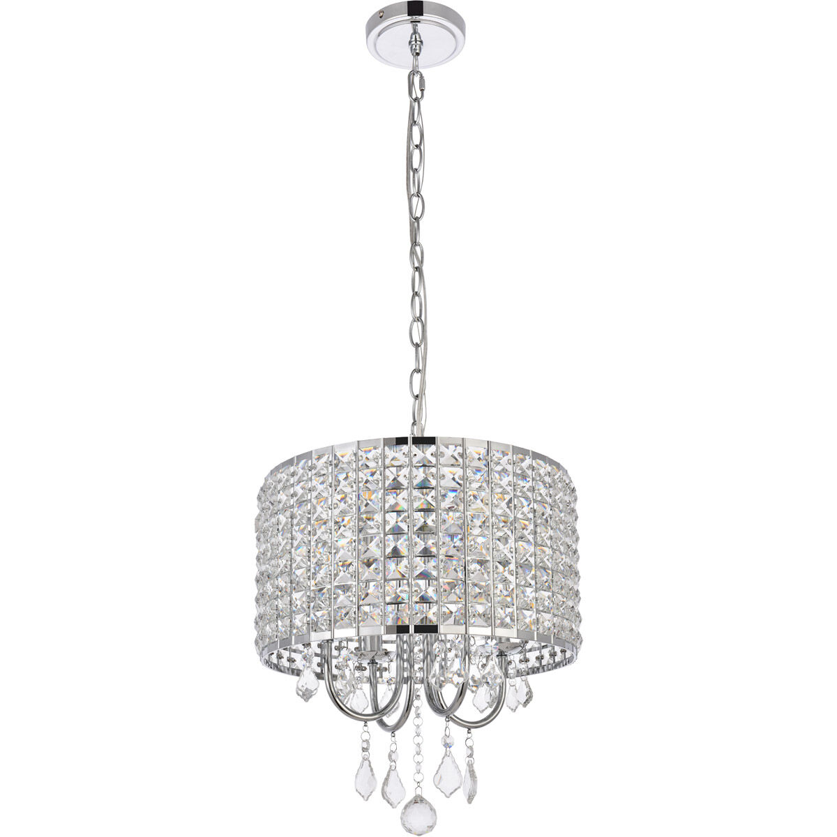 Elise 4 Light 14 inch Chrome Pendant Ceiling Light