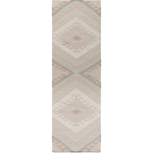 Wanderer 96 X 30 inch Neutral and Gray Runner, Wool