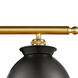 Ballston Adirondack LED 36 inch Satin Gold Island Light Ceiling Light in Matte Black, Ballston
