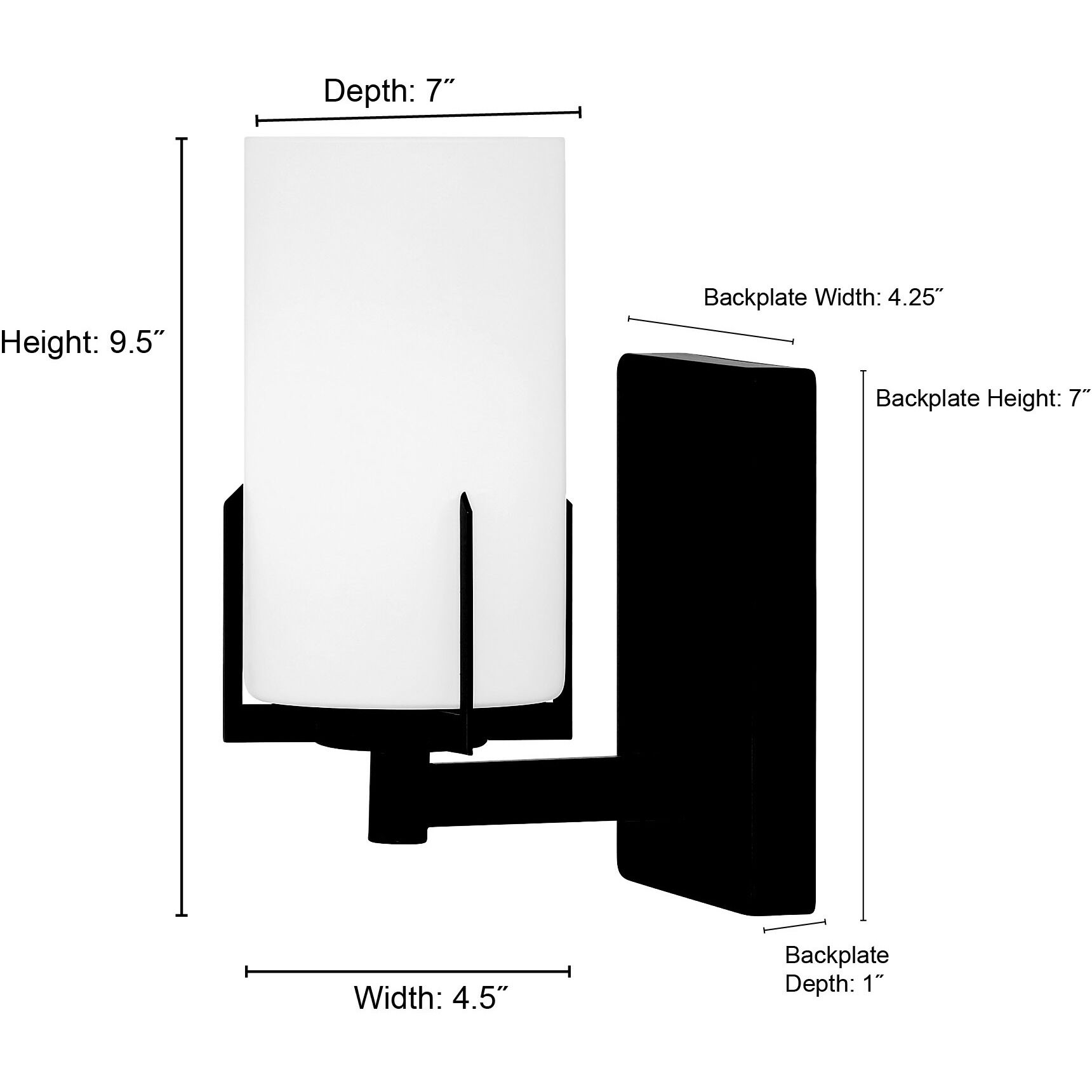 Froselle 1 Light 4.5 inch Matte Black Wall Sconce Wall Light