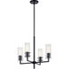 Velestino 4 Light Black Chandelier Ceiling Light