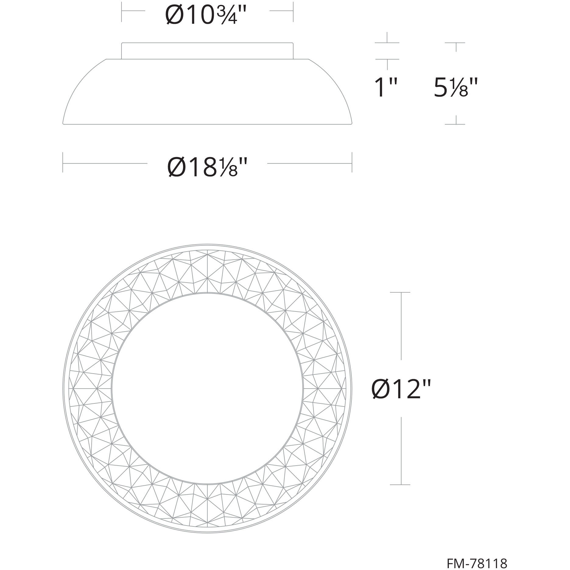 Prisma LED 18 inch Brushed Nickel Flush Mount Ceiling Light