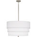 Decker 3 Light 24 inch Polished Nickel Pendant Ceiling Light in Ascot White