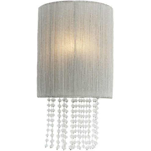 Crystal Reign 1 Light 10 inch Nickel Wall Sconce Wall Light