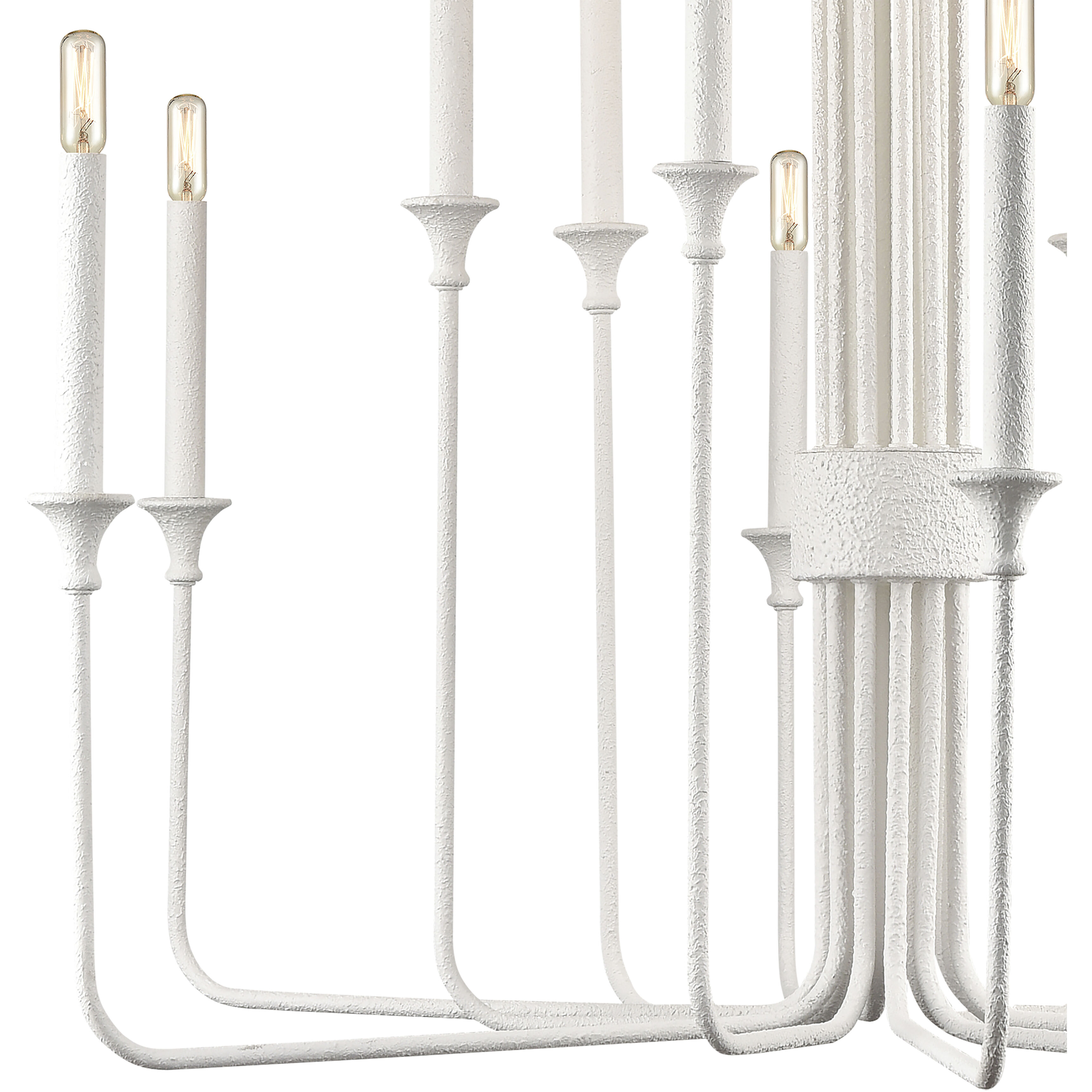 Edward 12 Light 36 inch Matte White Chandelier Ceiling Light