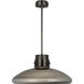 Avroko Morgan LED 22 inch Burnished Bronze with Smoke Glass Pendant Ceiling Light