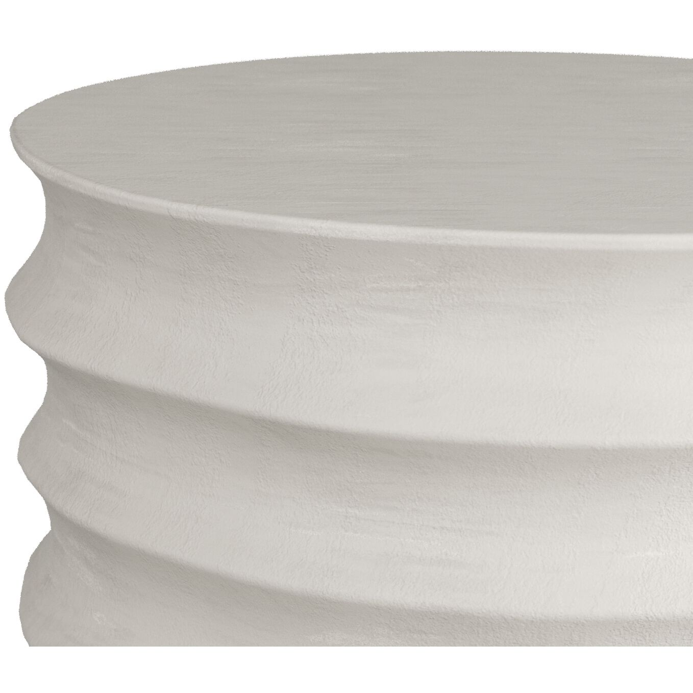 Reiko 15 inch White Gesso Accent Table