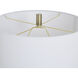 Cameron 27.75 inch 100.00 watt Satin Halifax White and Gold Table Lamp Portable Light