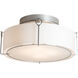 Bow 4 Light 19.6 inch Vintage Platinum Semi-Flush Ceiling Light in Opal, Large