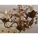 Elegante 3 Light 19 inch Etruscan Gold Mini Chandelier Ceiling Light