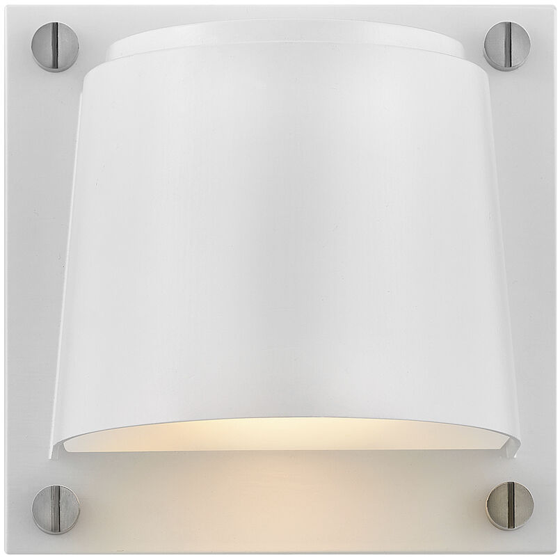 Coastal Elements Scout LED 7 inch Satin White with Stainless Steel Outdoor Wall Mount Lantern