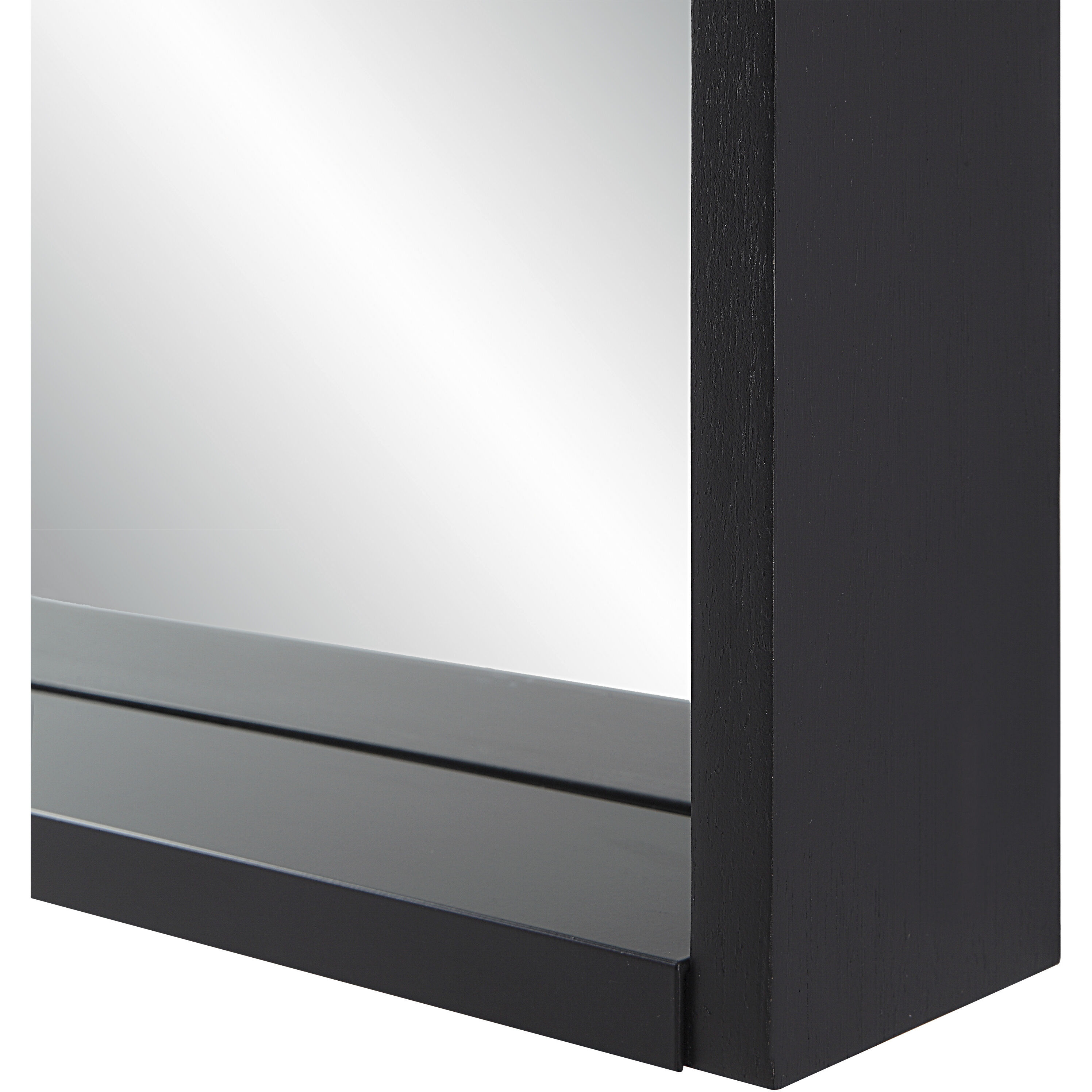 Cove 46 X 36 inch Matte Black Wall Mirror