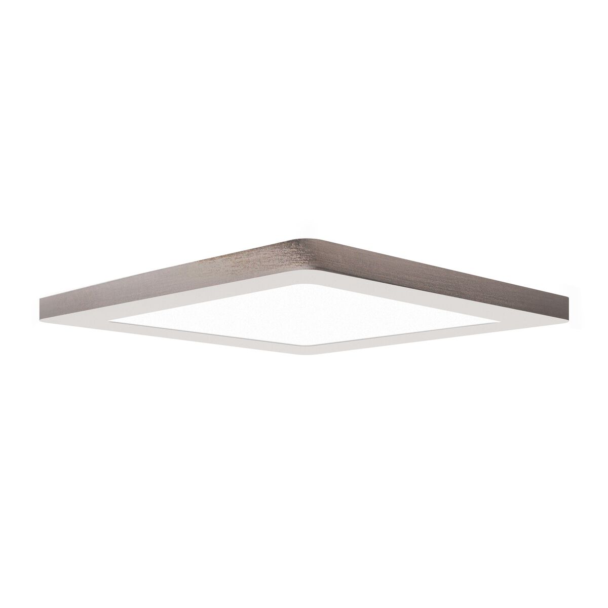ModPLUS LED 8.5 inch Brushed Steel Flush Mount Ceiling Light, Square
