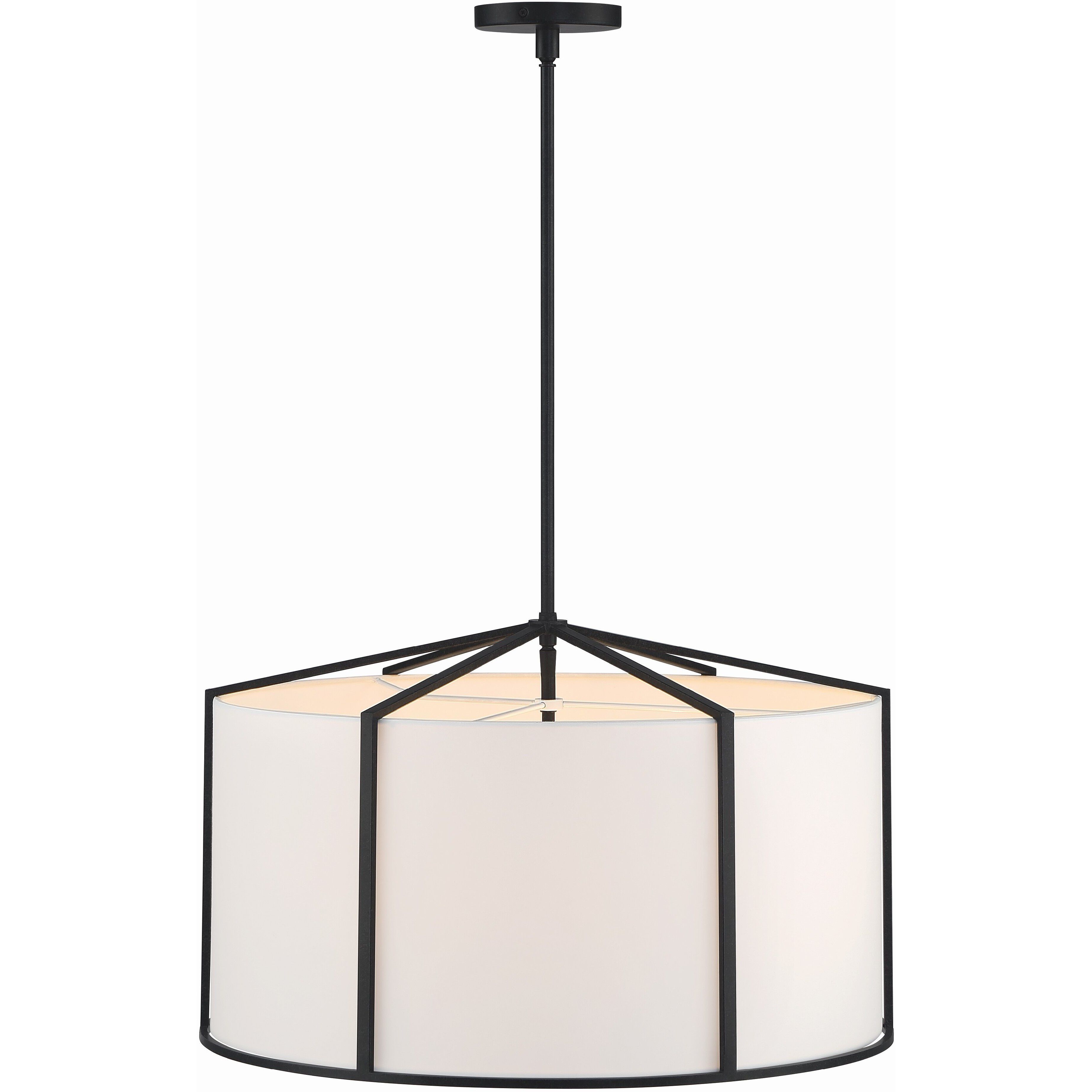 Carlyn 6 Light 24 inch Black Chandelier Ceiling Light