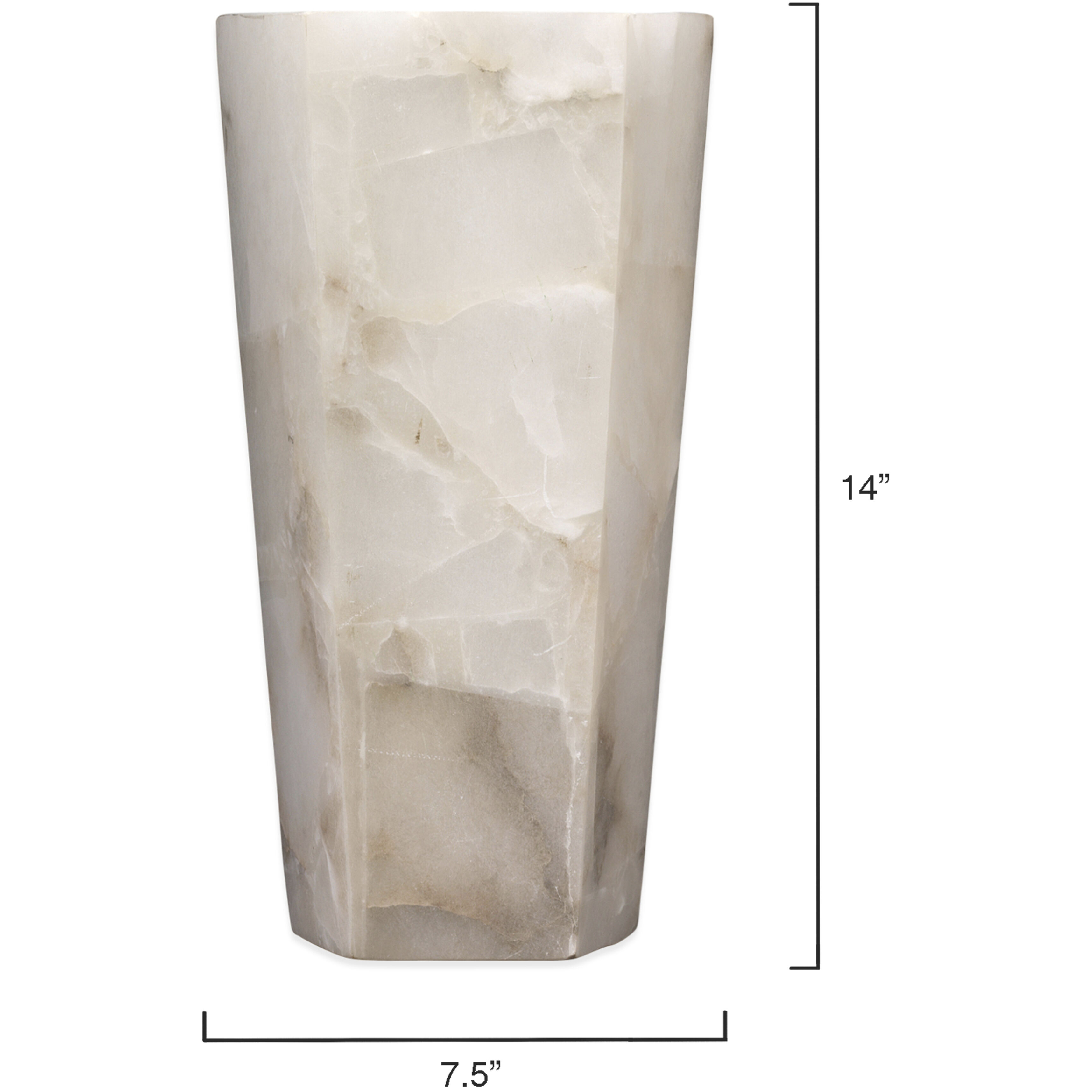 Borealis Tall 1 Light 8 inch Alabaster Wall Sconce Wall Light, Hexagon