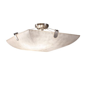 Clouds 6 Light 27 inch Brushed Nickel Semi-Flush Bowl Ceiling Light in Square Bowl, Incandescent